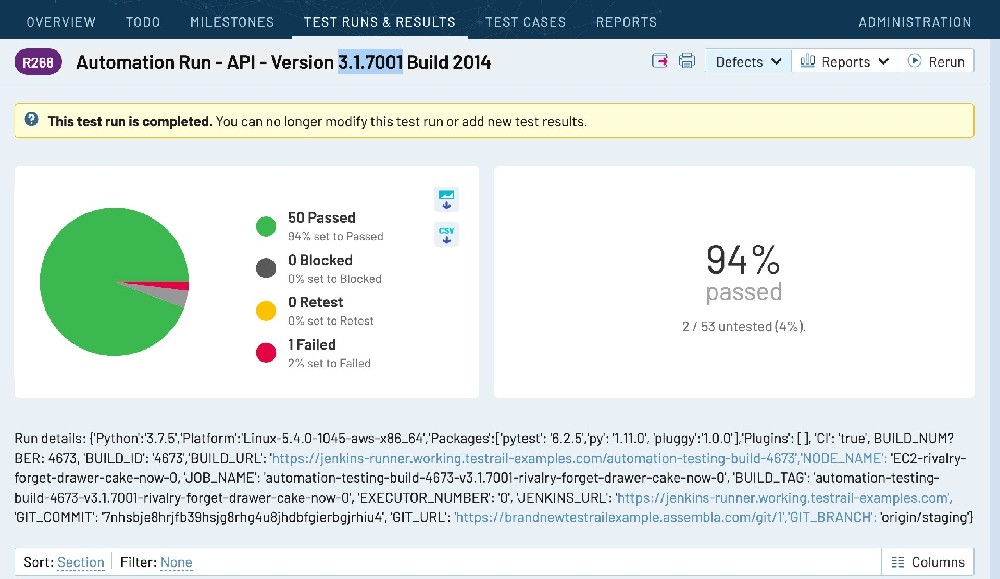 TestRail Enterprise Server